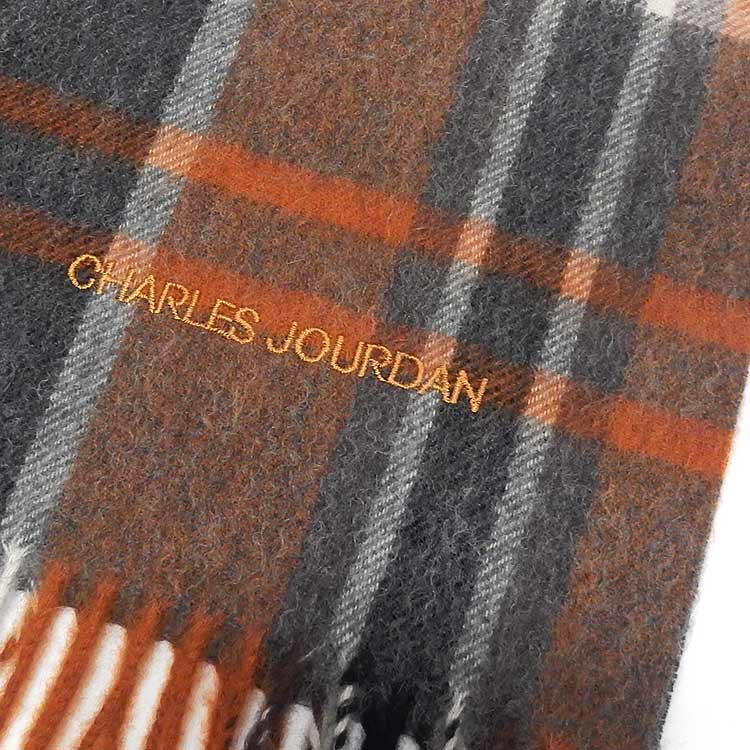 CHARLES JOURDAN（シャルル ジョルダン） イタリア製マフラー 茶