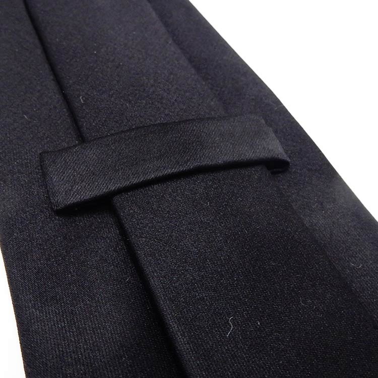 西陣織 受注生産 フォーマルネクタイ プラチナラメ糸 黒 銀杏/パネル柄