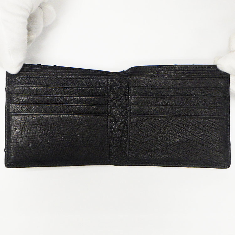 天然皮革 メンズ二つ折り財布 札入れ 小銭入れなし 無双