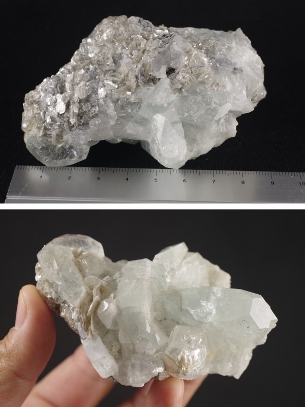  mica symbiosis aquamarine raw ore 