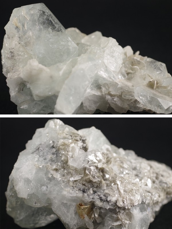  mica symbiosis aquamarine raw ore 