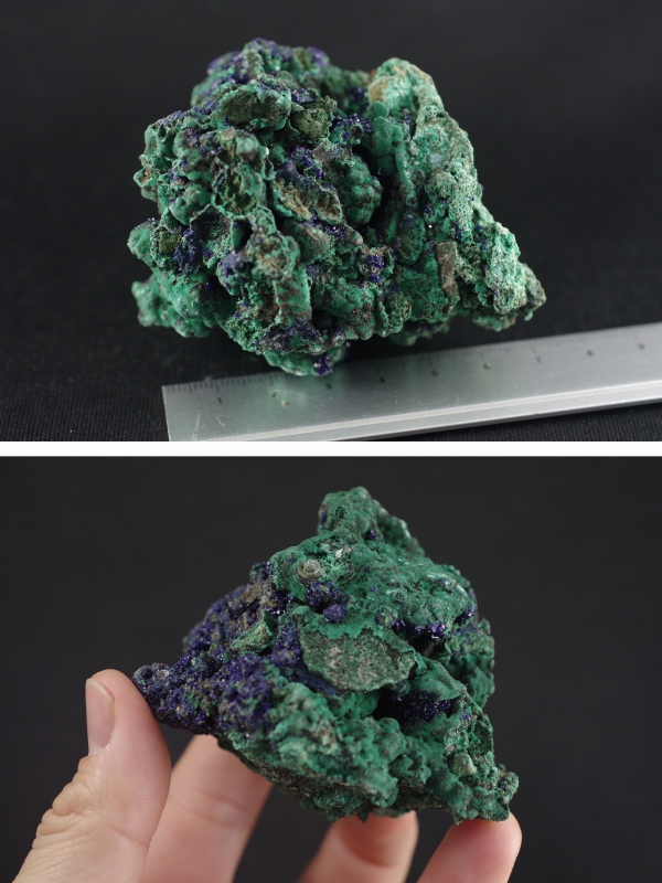 アズライト（藍銅鉱）×マラカイト（孔雀石）結晶