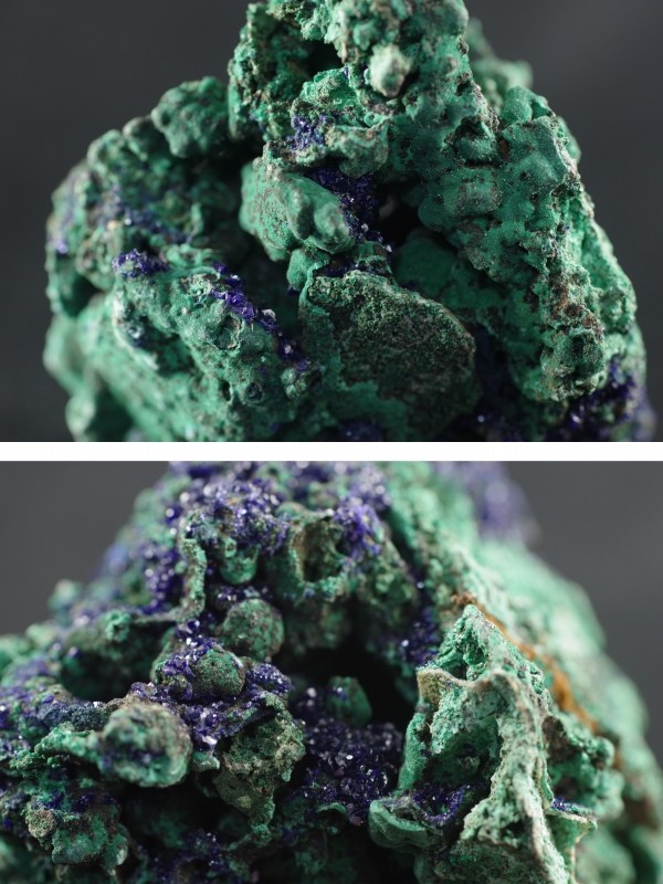 アズライト（藍銅鉱）×マラカイト（孔雀石）結晶