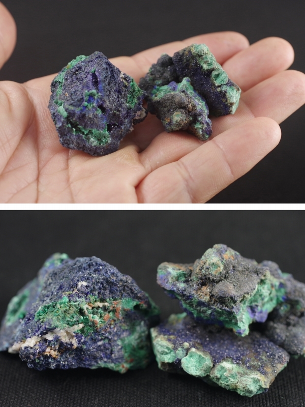 アズライト（藍銅鉱）×マラカイト（孔雀石）結晶