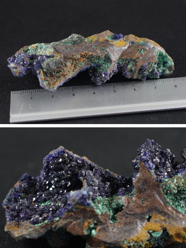 アズライト（藍銅鉱）×マラカイト（孔雀石）結晶