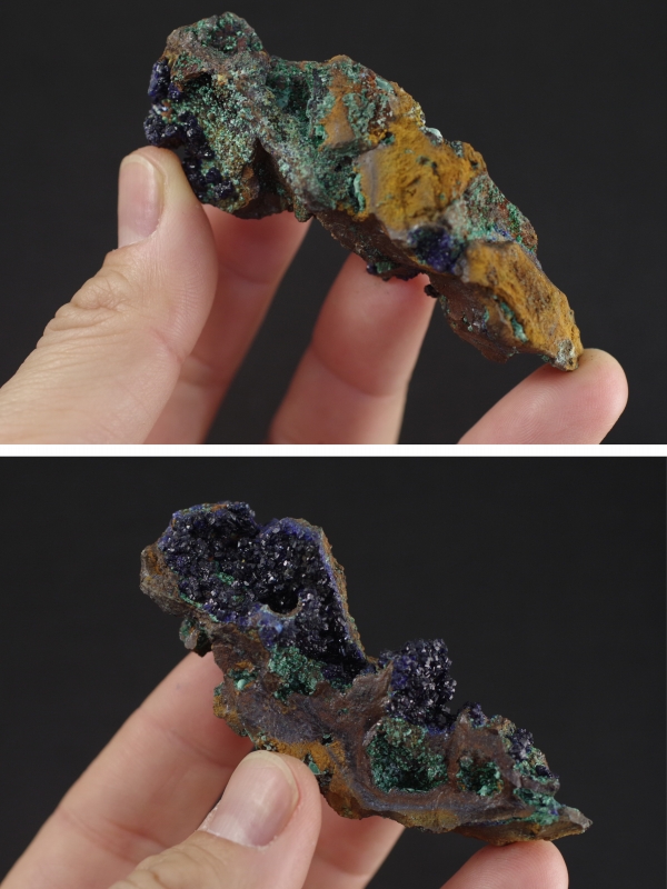 アズライト（藍銅鉱）×マラカイト（孔雀石）結晶