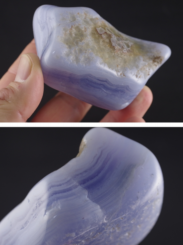 ブルーレースアゲート 原石磨き