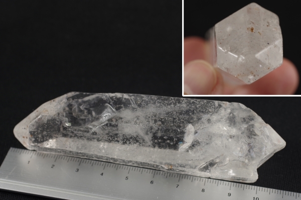 水晶ポイント 磨き