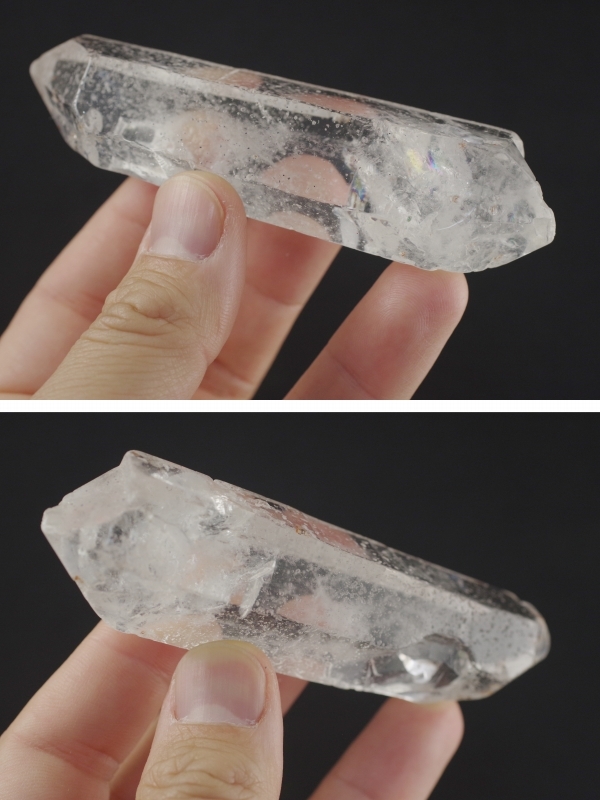 水晶ポイント　磨き