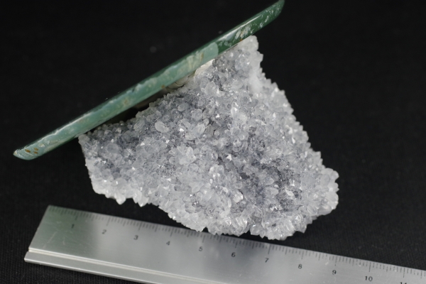 水晶×カルサイト クラスター 210g /cr-10：【名取貴石】創業1981