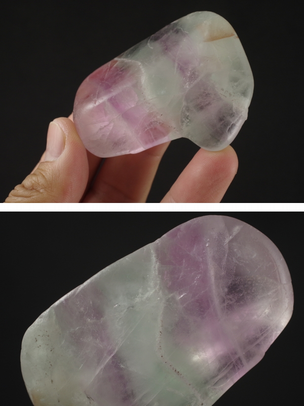 フローライト（蛍石）原石磨き