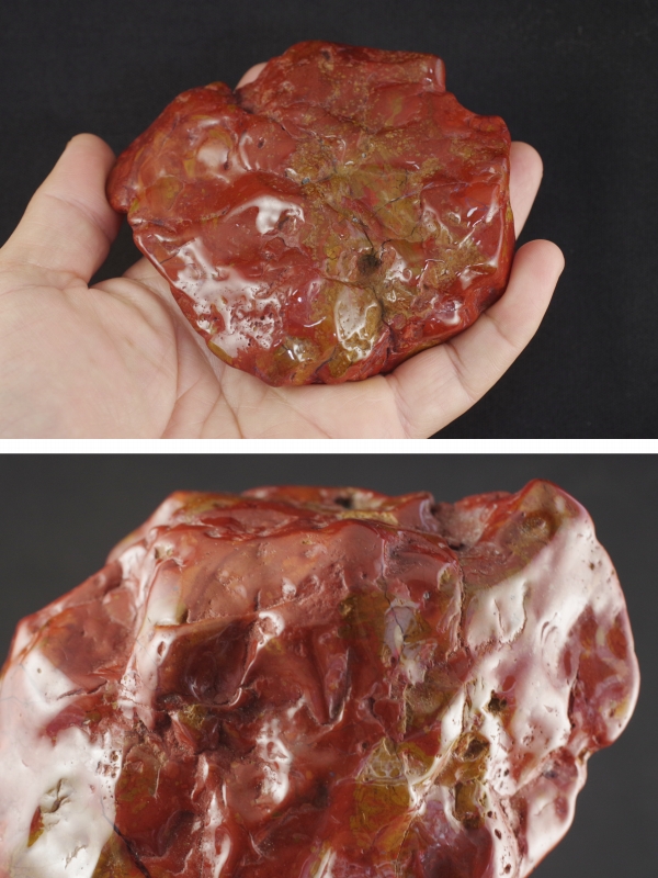 佐渡の赤玉石　磨き石