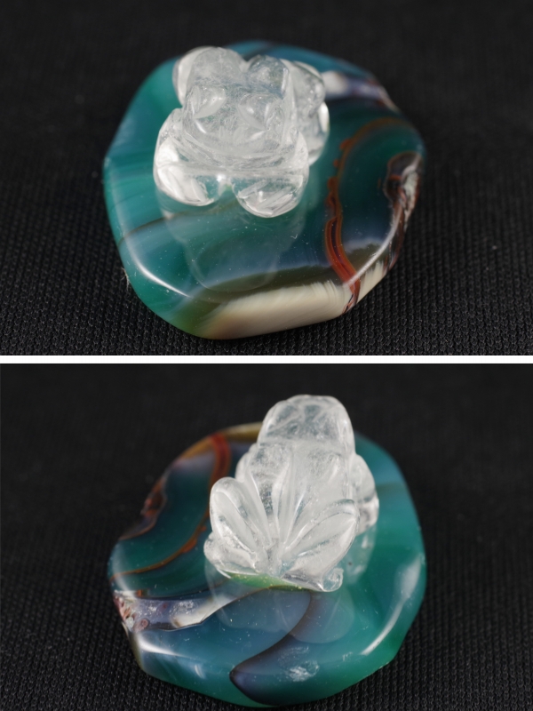 水晶カエル×瑪瑙クリソ