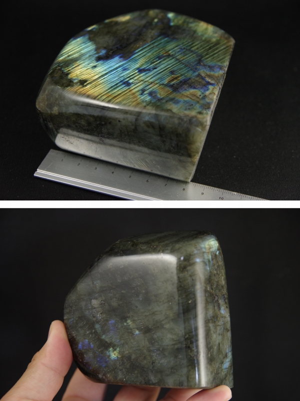 ラブラドライト原石 磨き