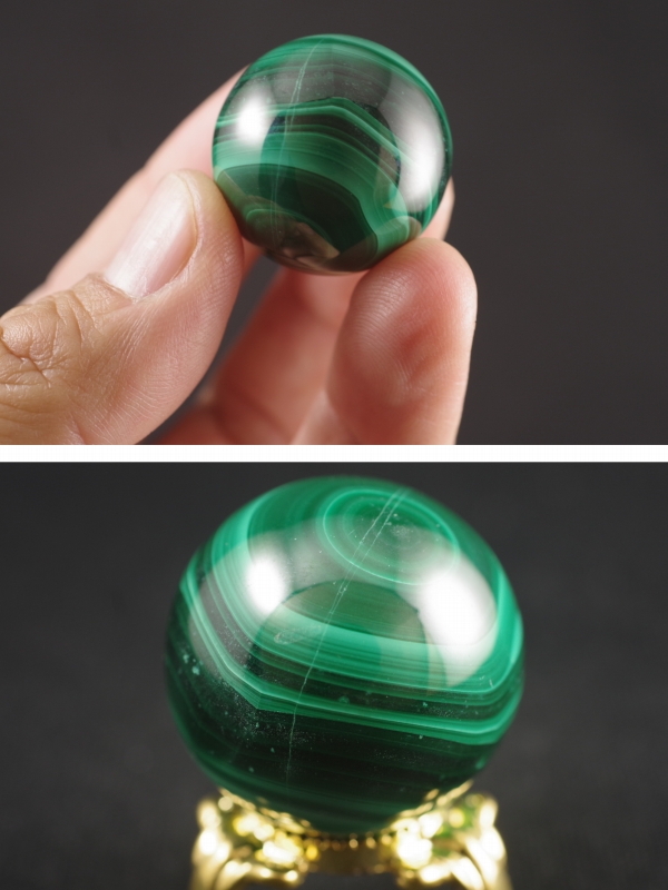 マラカイト（孔雀石）丸玉