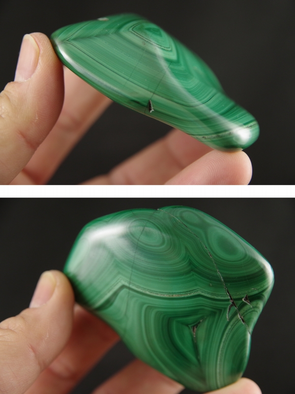 マラカイト（孔雀石）原石磨き