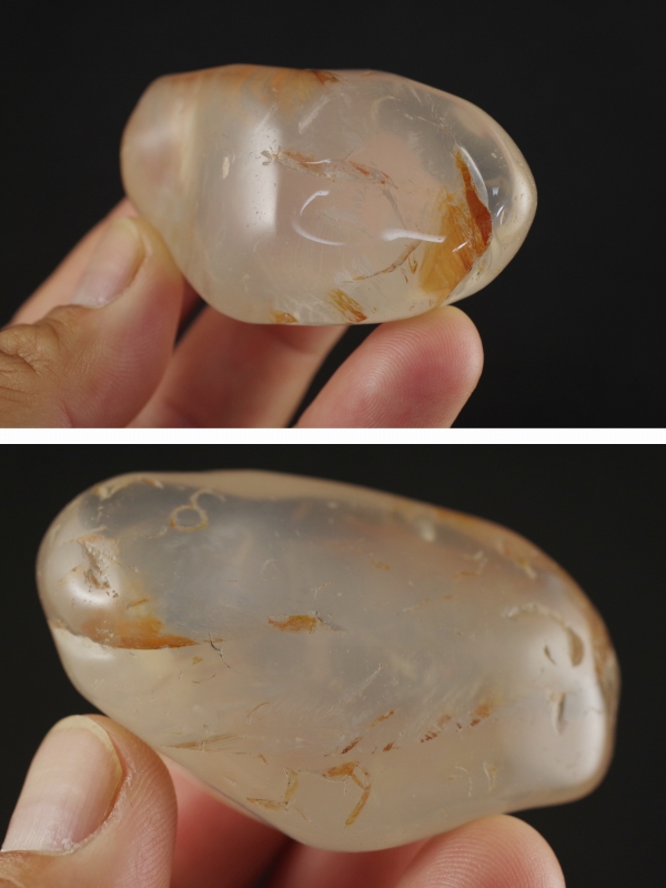 ミルキークォーツ原石 丸磨き