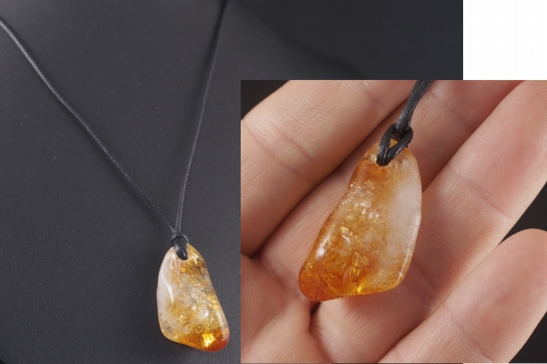 天然石ペンダント　シトリン（黄水晶）