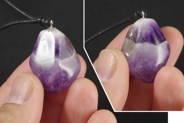  natural stone string pendant amethyst 