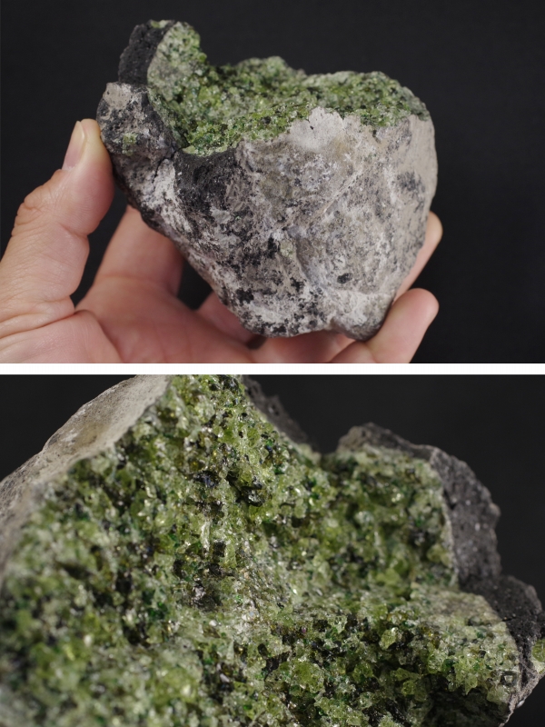  peridot crystal raw ore 976g