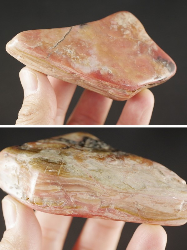 pink opal raw ore burnishing 153g