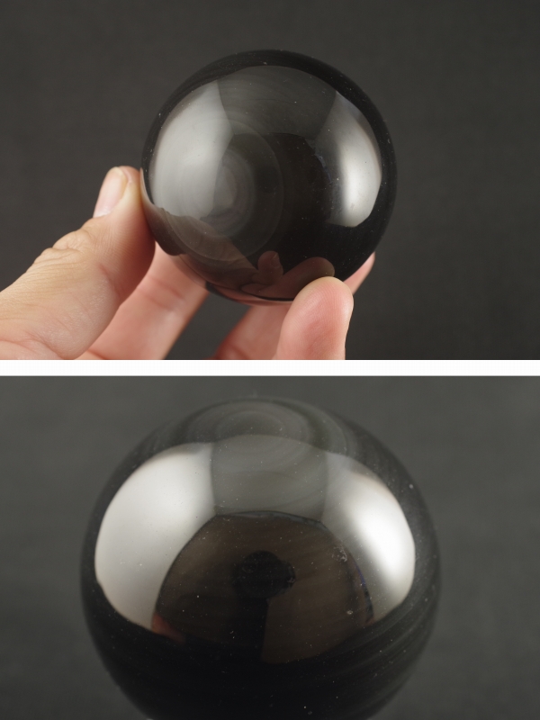 レインボーオブシディアン丸玉