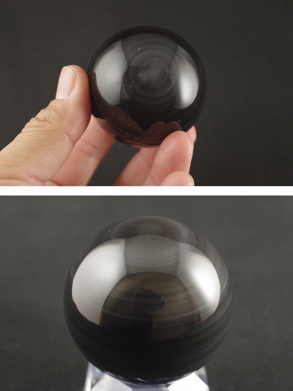 レインボーオブシディアン丸玉