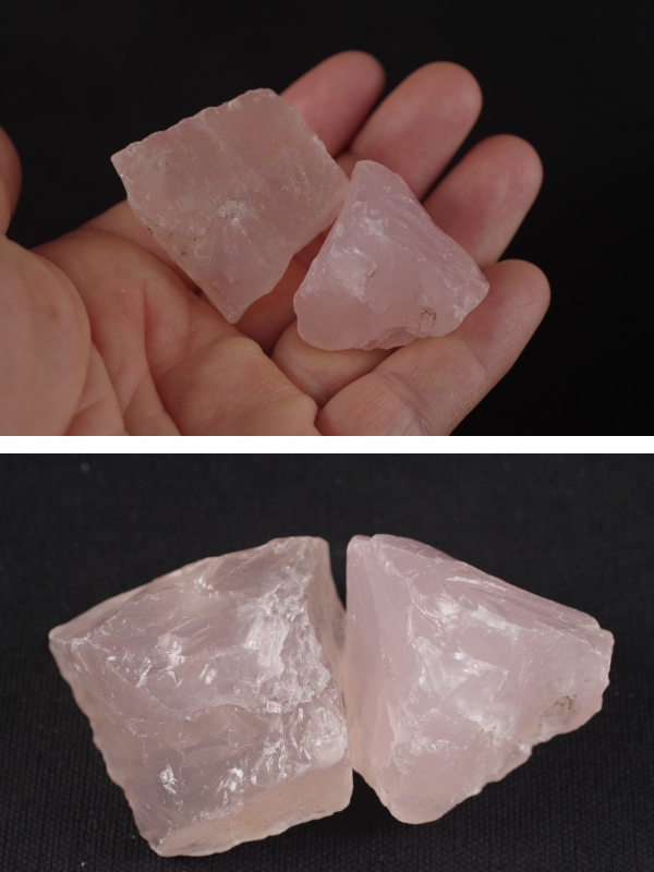  rose quartz raw ore 