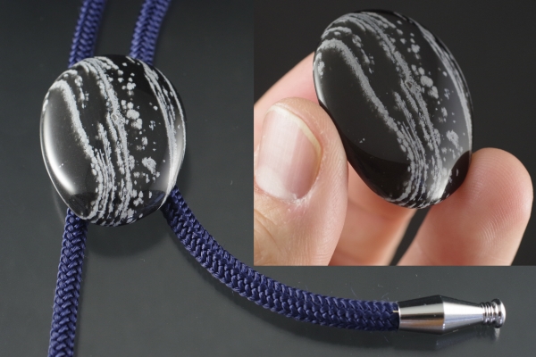 ループタイ　和田峠産黒曜石