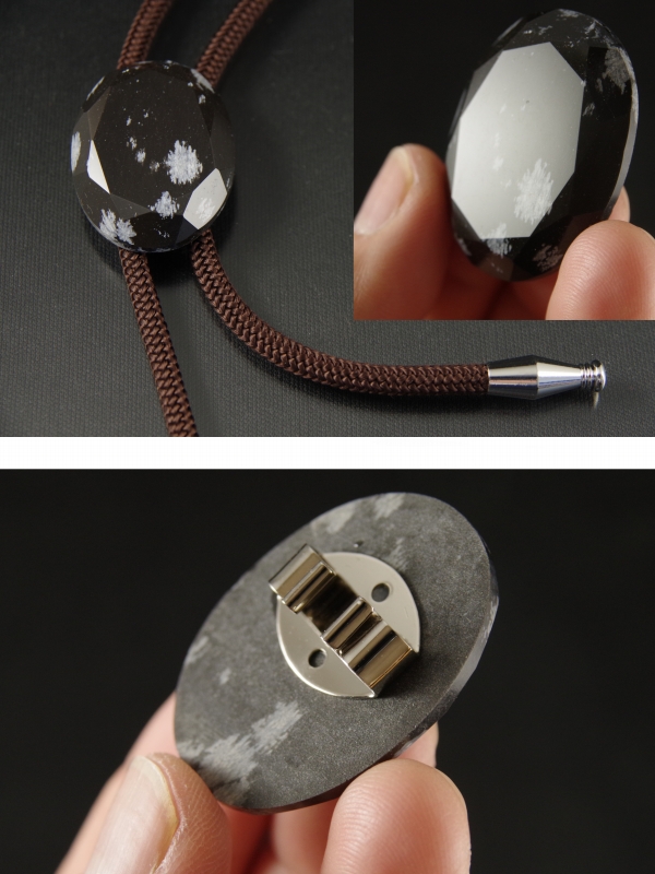 ループタイ　黒曜石（カット）