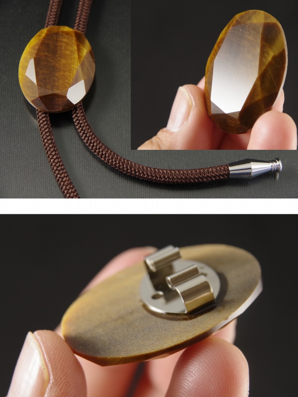 天然石 ループタイタイガーアイ