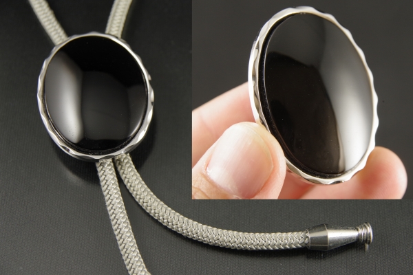 ループタイ・フレーム付き　オニキス