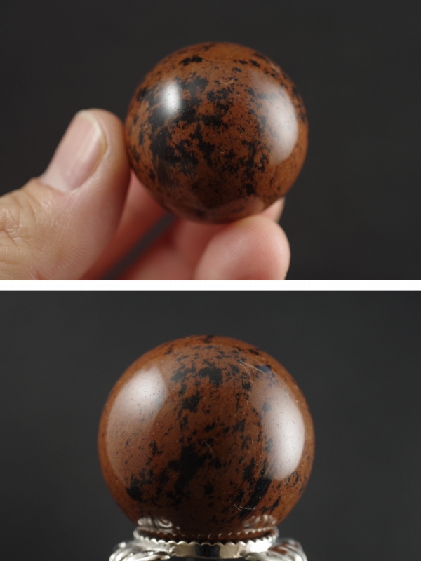 十勝石（オブシディアン）丸玉