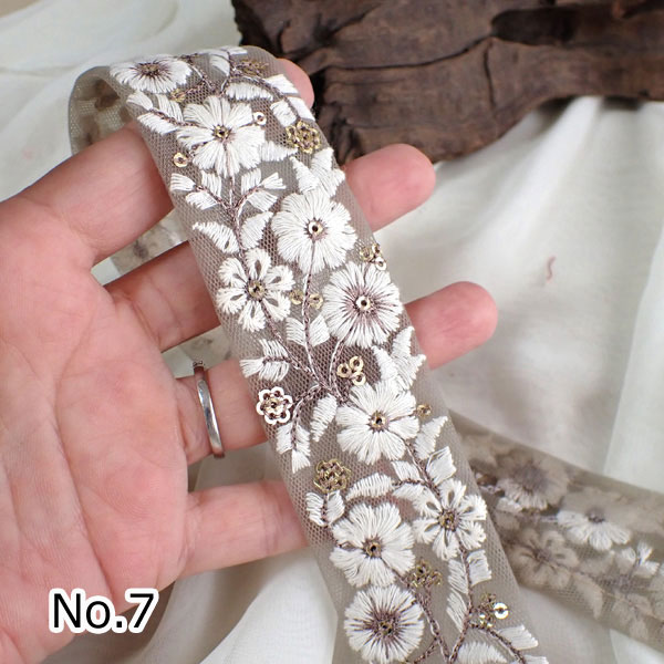 インド刺繍リボン インドリボン 仕入れ 中幅 No.838 幅35ｍｍ 50ｃｍ売り 商用利用可｜ishino-kura｜08