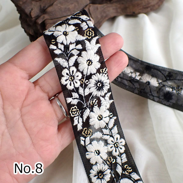 インド刺繍リボン インドリボン 仕入れ 中幅 No.838 幅35ｍｍ 50ｃｍ売り 商用利用可｜ishino-kura｜09