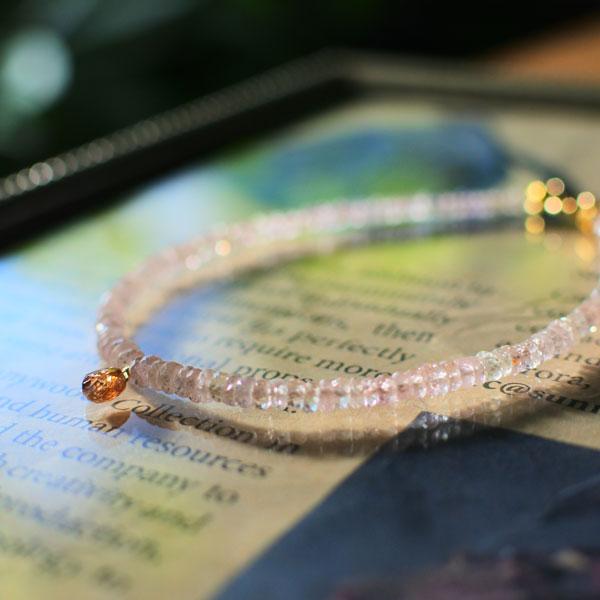 石の蔵 ブラウンダイヤモンド ベビーピンクサファイア ブレスレット  