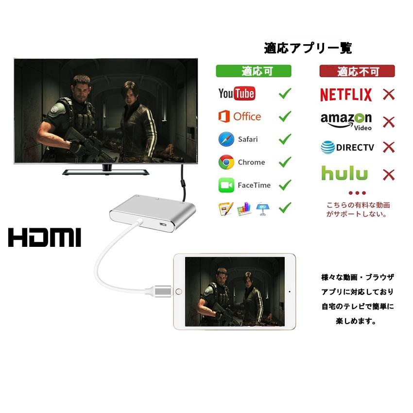 5個セット 2画面出力 HDMI/VGA 変換 アダプタ HDMI iPhone iPad ipod 対応 ケーブル 高解像度 高画質 iOS10.0対応 持ち運び THCORE｜ishino7｜04