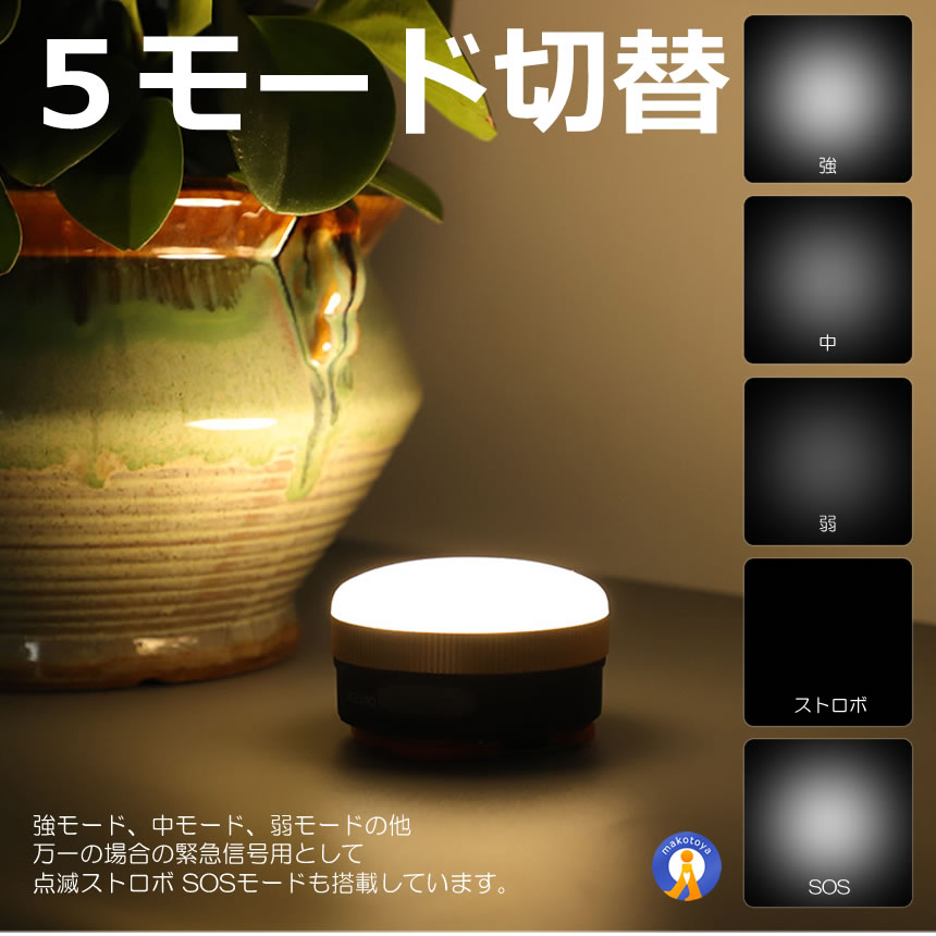 【2個セット】ココナッツリーフライト 2個セット LEDライト 電池式 テント用 コンパクト 軽量 マグネット