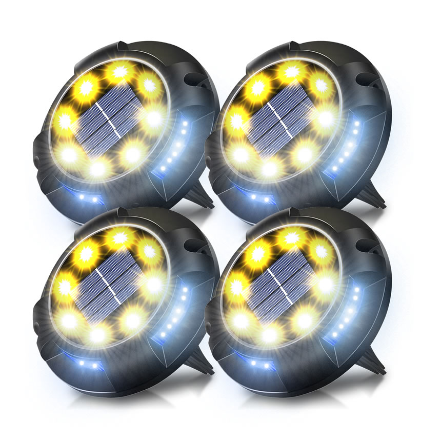 ソーラーライト屋外 4個セット 埋め込み式 駐車場 ガーデンライト 置き