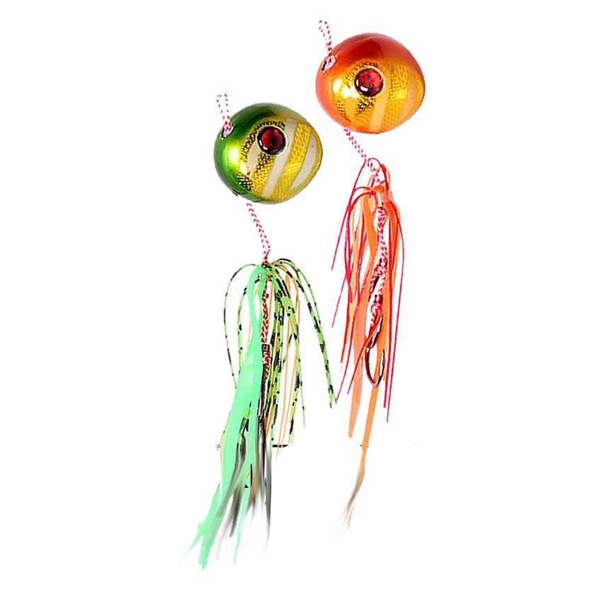 タイラバ 2色セット 鯛ラバ 仕掛け 遊動式 反射板 夜光 グロー マダイ