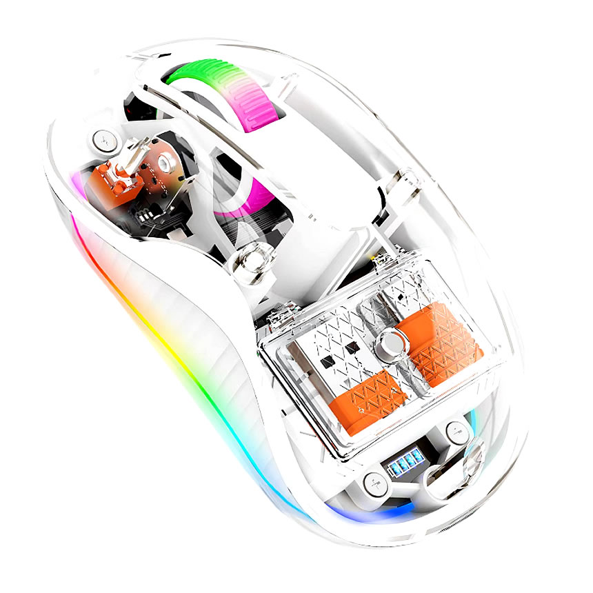 都市型マウス 無線 ワイヤレス Bluetooth LED 静音 3モード 2.4G 透明