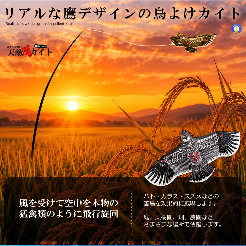 鳥よけ 鷹 カイト イーグル カラスよけ 鳩よけグッズ カラス 撃退 鳩よ