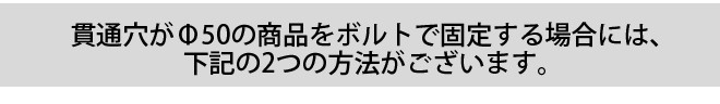 束石沓石Φ50ミリコーチボルト