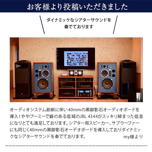 黒御影石オーディオボード 厚み 20ミリベース 200×200ミリ 約