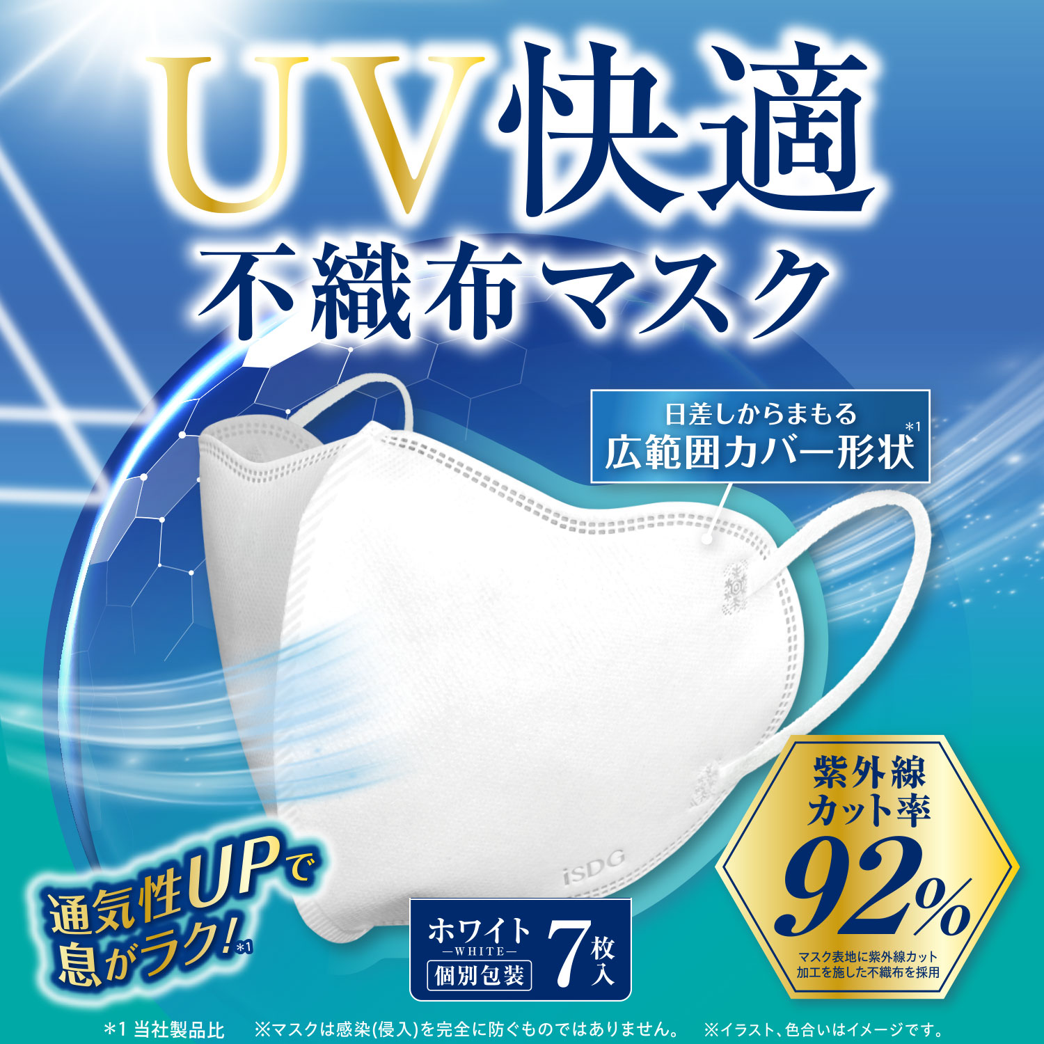 医食同源ドットコム UV快適不織布マスク（ホワイト） / UVマスク