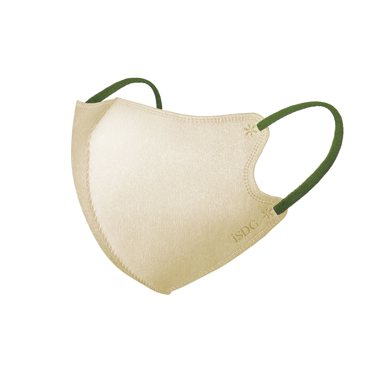 立体型スパンレース不織布カラーマスク バイカラー 7枚入 / アイスグレー パープル グレージュ カーキ 花粉対策 マスク 花粉症対策 マスク 立体型 グレージュ | 医食同源ドットコム | 02