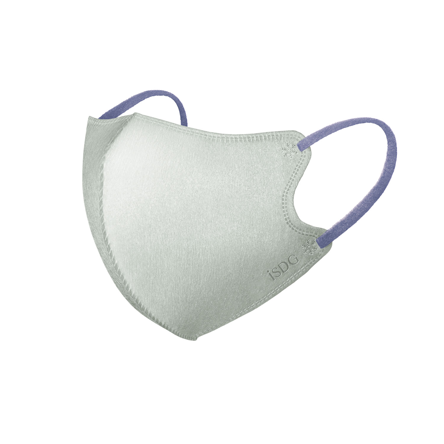 立体型スパンレース不織布カラーマスク バイカラー 7枚入 / アイスグレー パープル グレージュ カーキ 花粉対策 マスク 花粉症対策 マスク 立体型 グレージュ | 医食同源ドットコム | 01