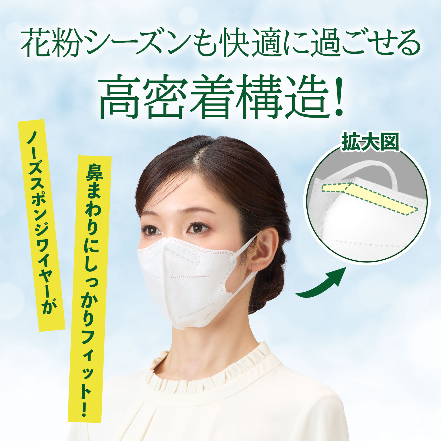 医食同源ドットコム ISDG 花粉マスク 昼用 10枚 / マスク 不織布マスク