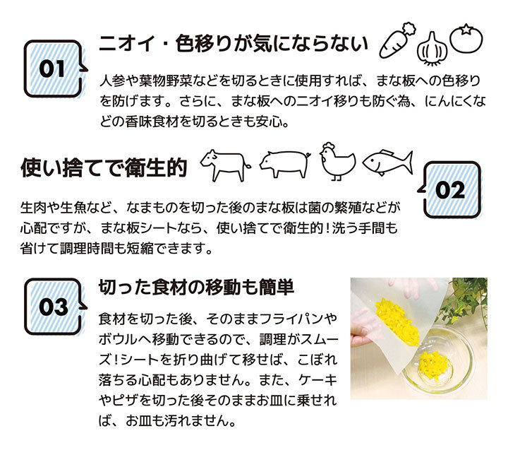 抗菌 まな板シート 使い捨て 衛生的 キッチン 便利グッズ キャンプ