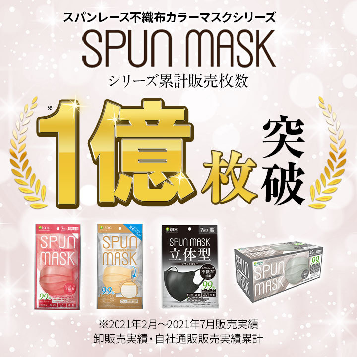Nスタで紹介 スパンレース不織布カラーマスク 7枚入 個包装 ブラック グレー ベージュ ピンク Spun Mask スパンマスク おしゃれ 艶色高発色 血色マスク Spun Mask Isdg 医食同源ドットコム 通販 Yahoo ショッピング